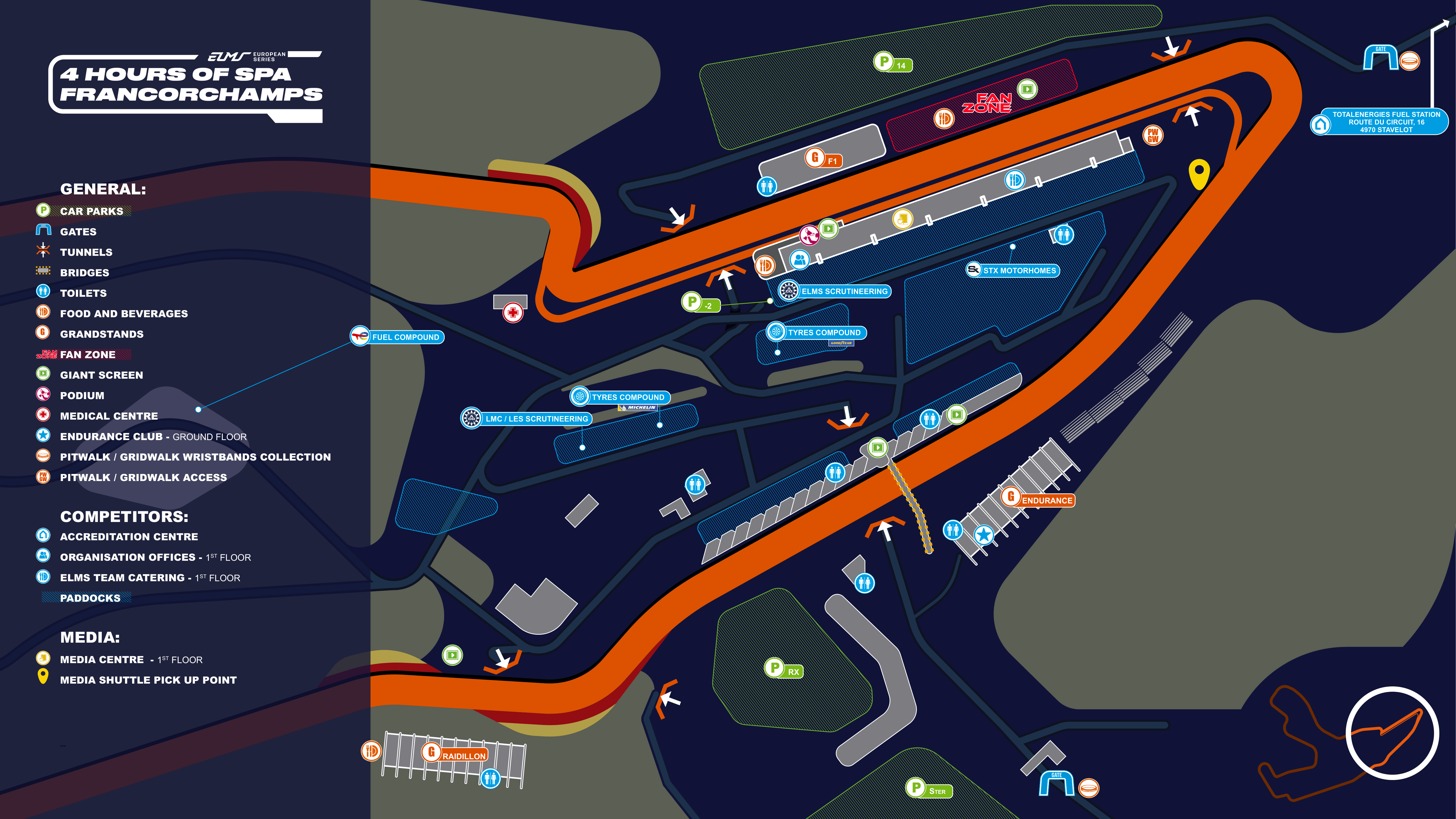 Plan de l'événement ELMS 2026